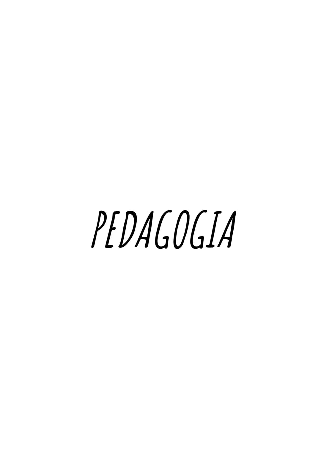 appunti pedagogia quinto anno