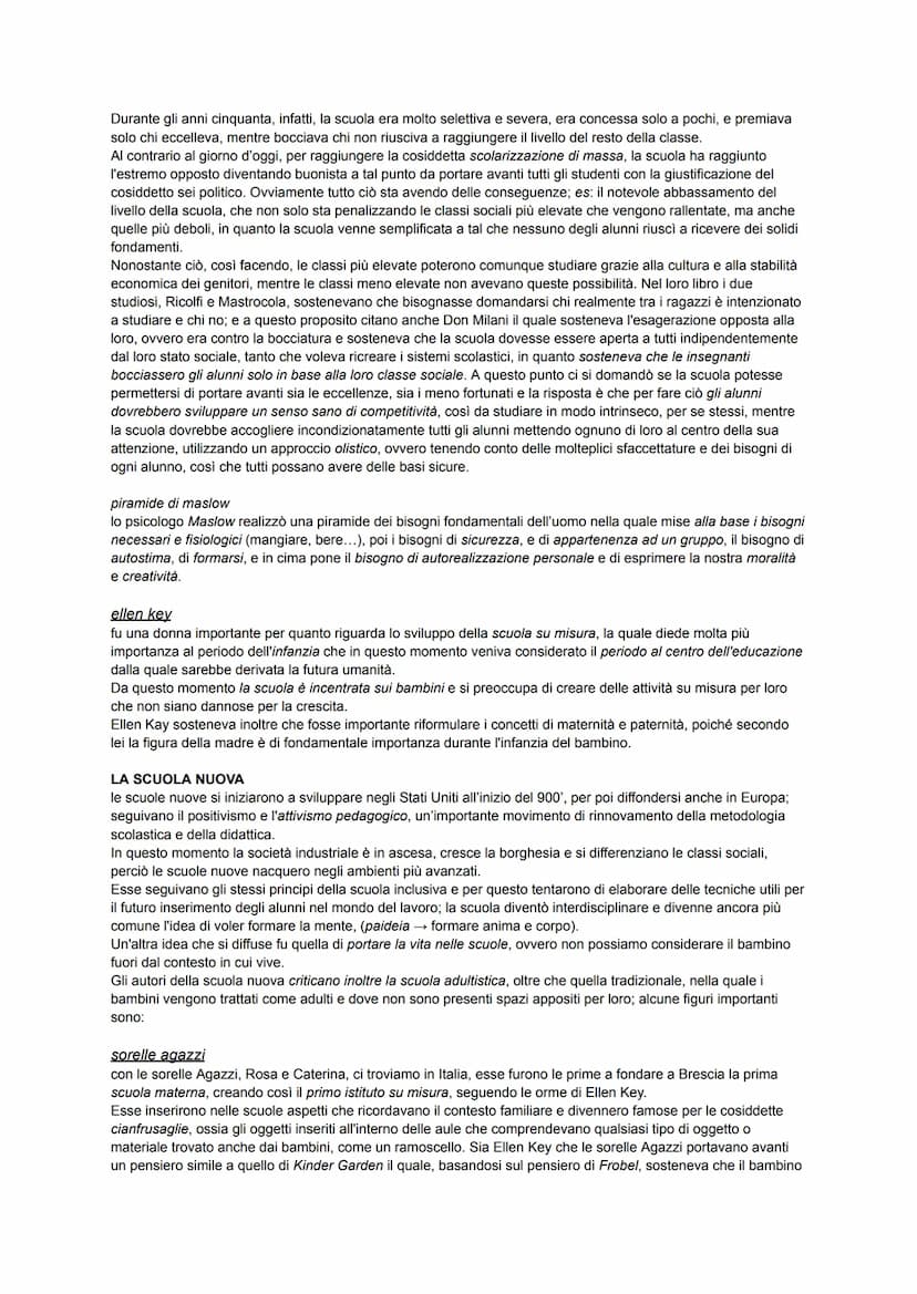 PEDAGOGIA L'EDUCAZIONE NEL SECONDO 800
l'Europa nella seconda metà dell'800' era dominata dal positivismo, una corrente culturale e filosofi