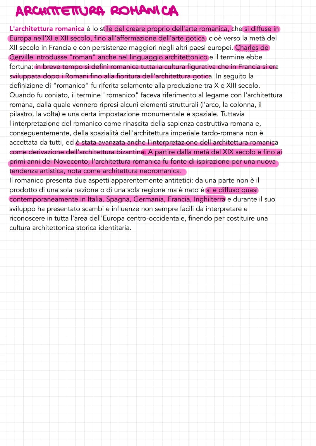 ARTE ARCHITETTURA ROMANICA
L'architettura romanica è lo stile del creare proprio dell'arte romanica, che si diffuse in
Europa nell'XI e XII 