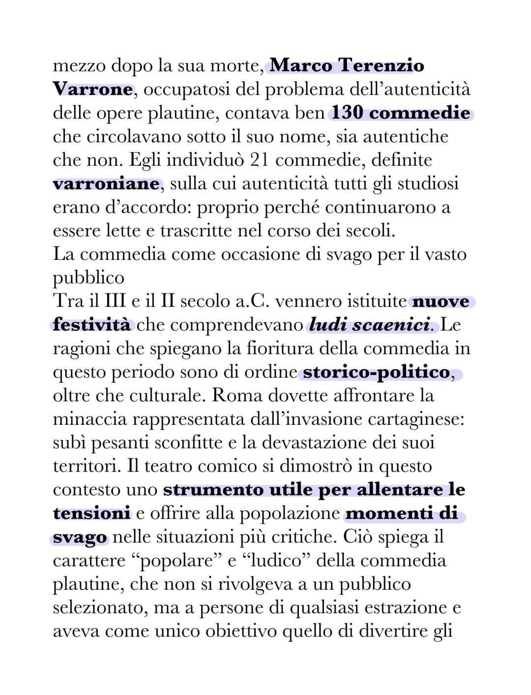 Plauto
La vita e i nomi del poeta
Plauto nacque qualche anno prima del 250 a.C. a
Sarsina (oggi in Romagna) e morì nel 184 a.C.
(periodo del