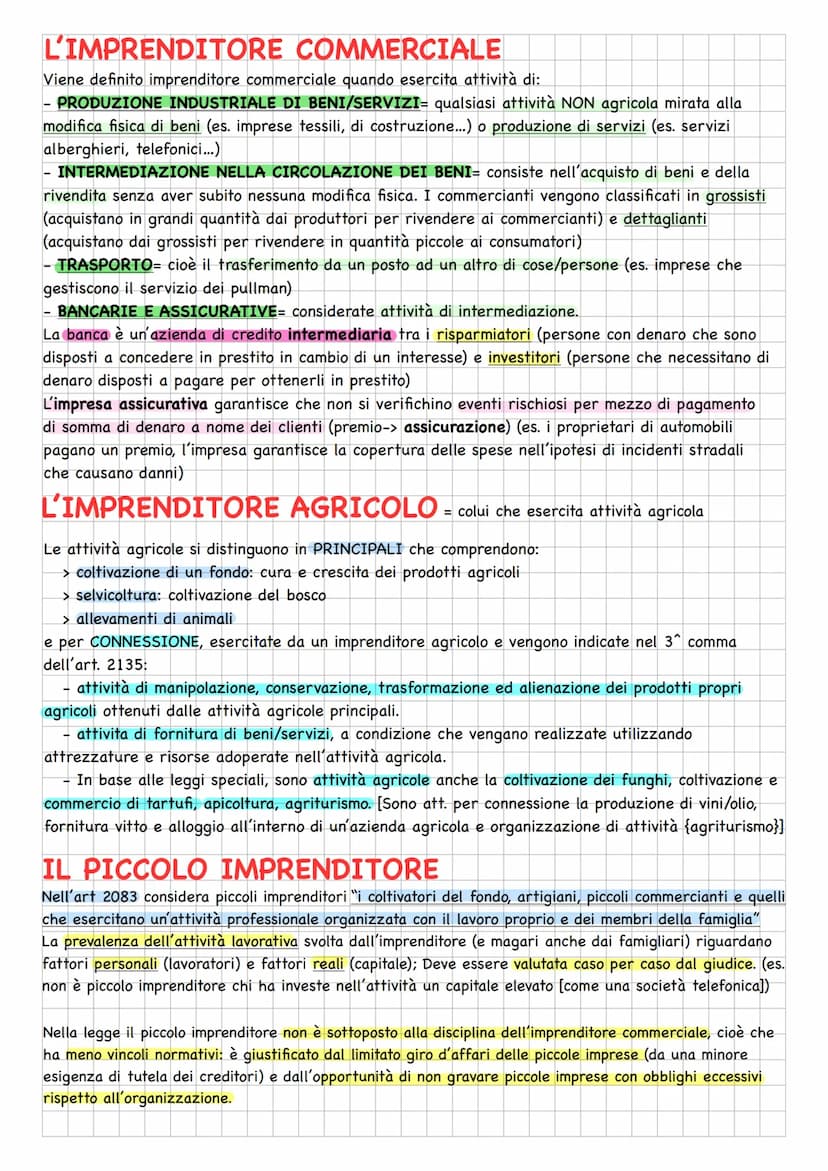 L'IMPRENDITORE
Impresa e fonti L'attivita d'impresa è disciplinata soprattutto dalla Costituzione italiana,
normative:
prevede una tutela d'