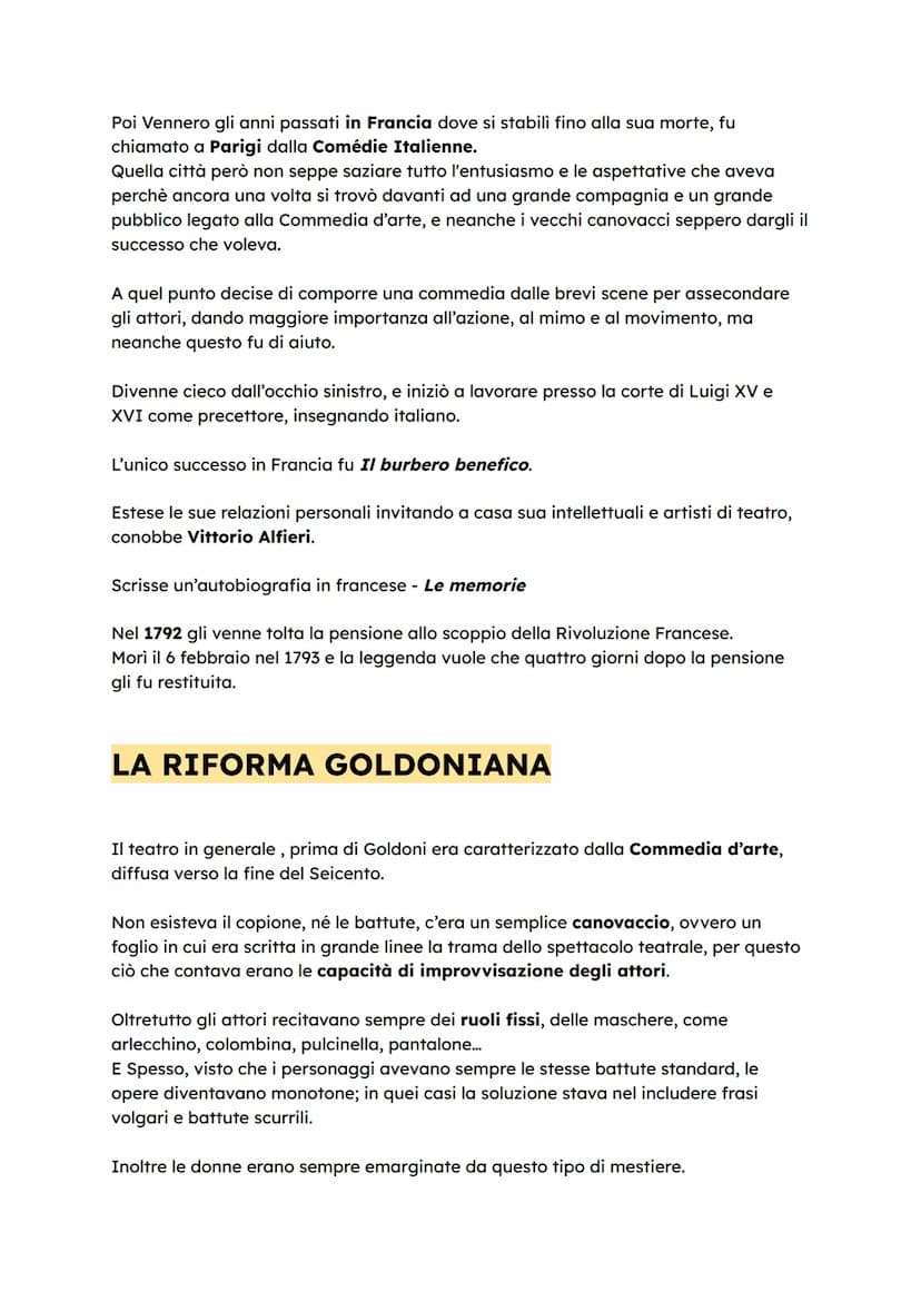LA VITA
Carlo Goldoni
Goldoni nacque a Venezia nel 1707, 'la città culla del teatro'.
Per via della professione del padre, medico, dovette f