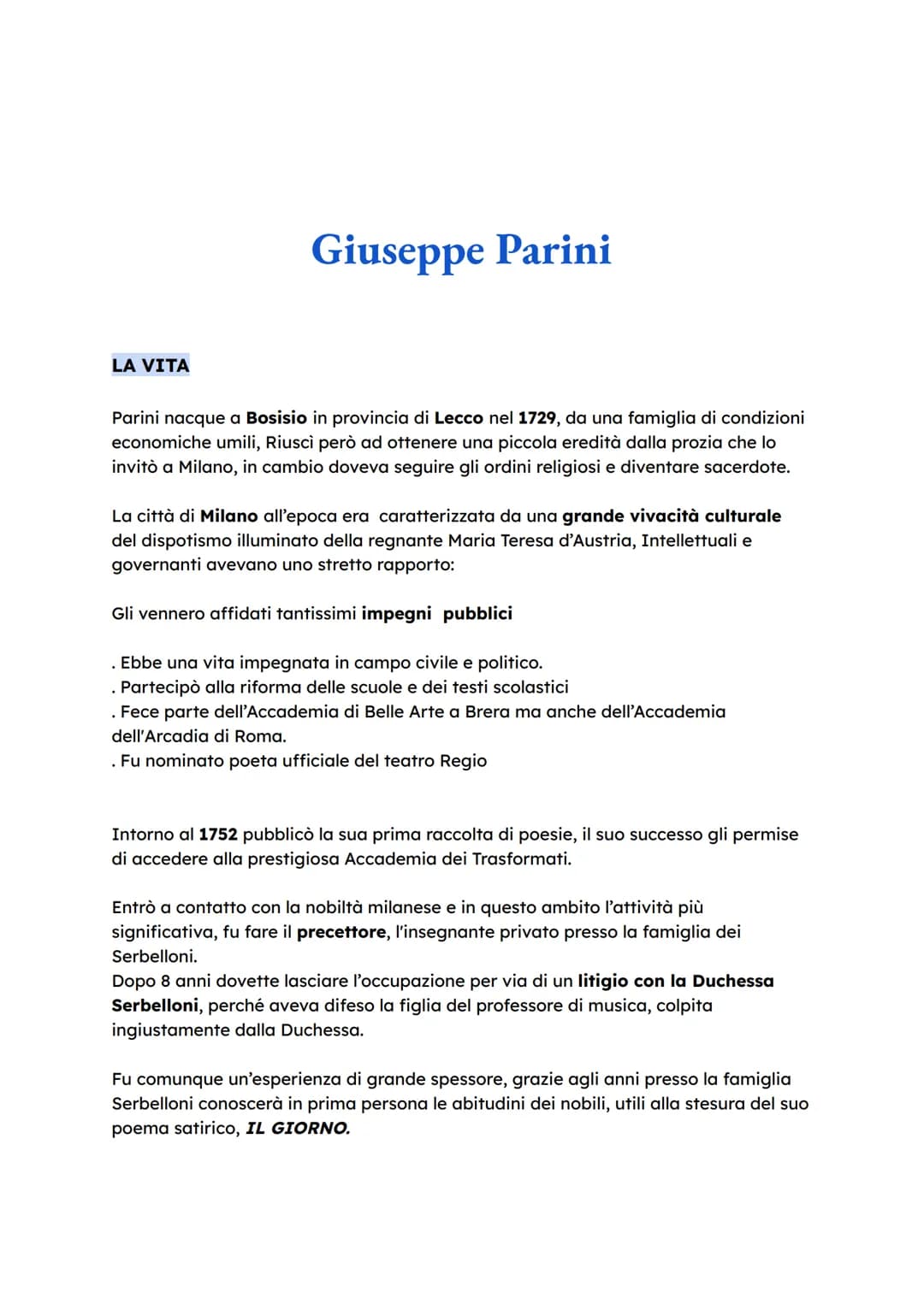 LA VITA
Carlo Goldoni
Goldoni nacque a Venezia nel 1707, 'la città culla del teatro'.
Per via della professione del padre, medico, dovette f