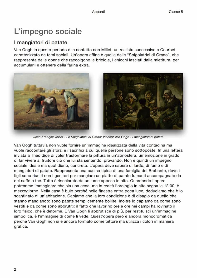 Appunti
Classe 5
Storia dell'arte
Vincent Van Gogh
Segno e colore come espressione di sé
Vincent Van Gogh si annovera sicuramente tra i simb