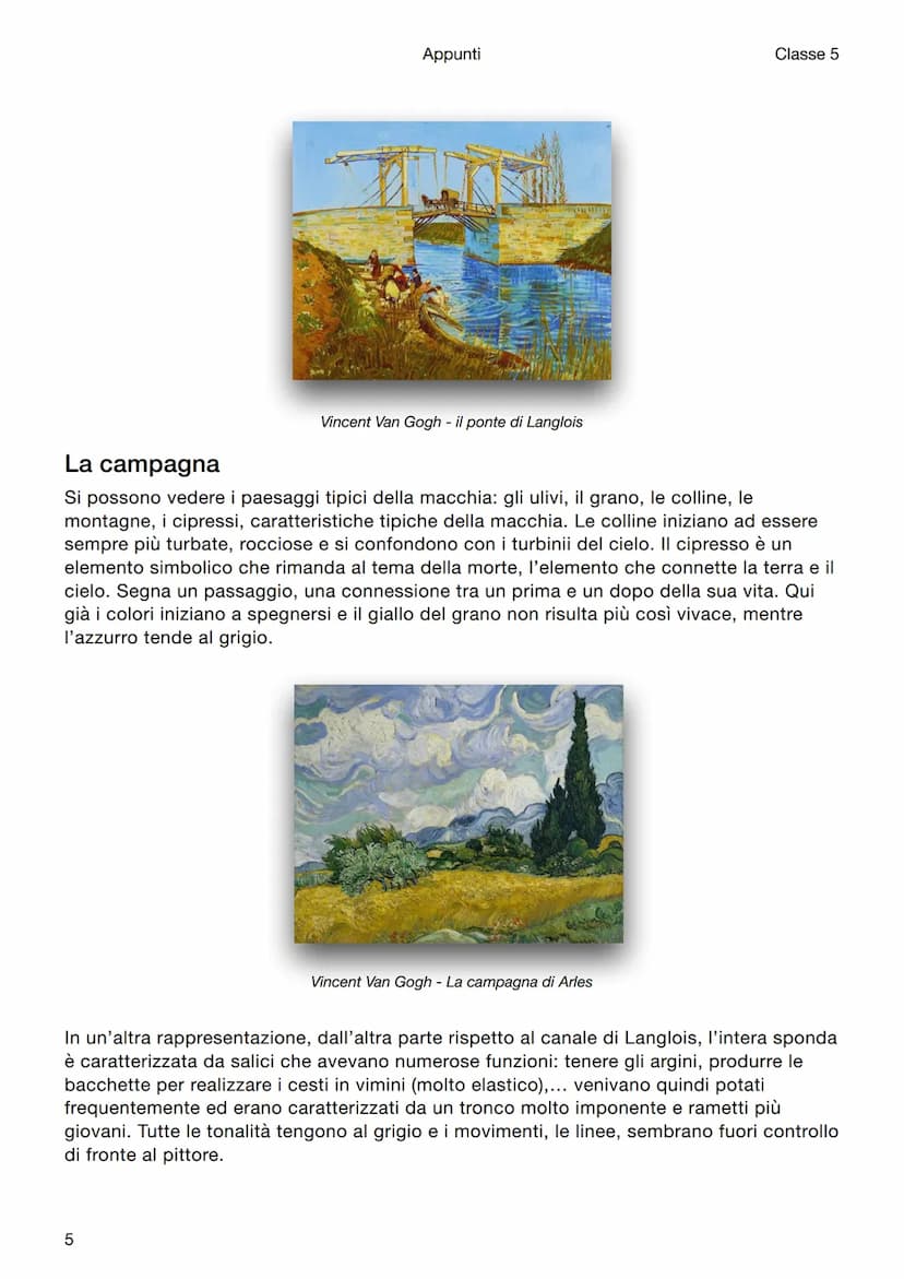 Appunti
Classe 5
Storia dell'arte
Vincent Van Gogh
Segno e colore come espressione di sé
Vincent Van Gogh si annovera sicuramente tra i simb