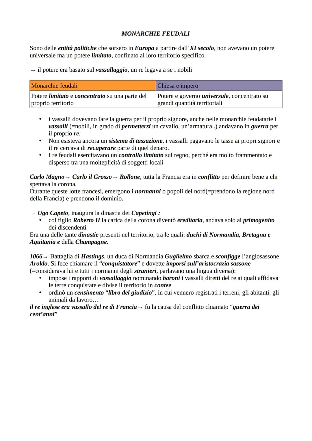 Sono delle entità politiche che sorsero in Europa a partire dall'XI secolo, non avevano un potere
universale ma un potere limitato, confinat