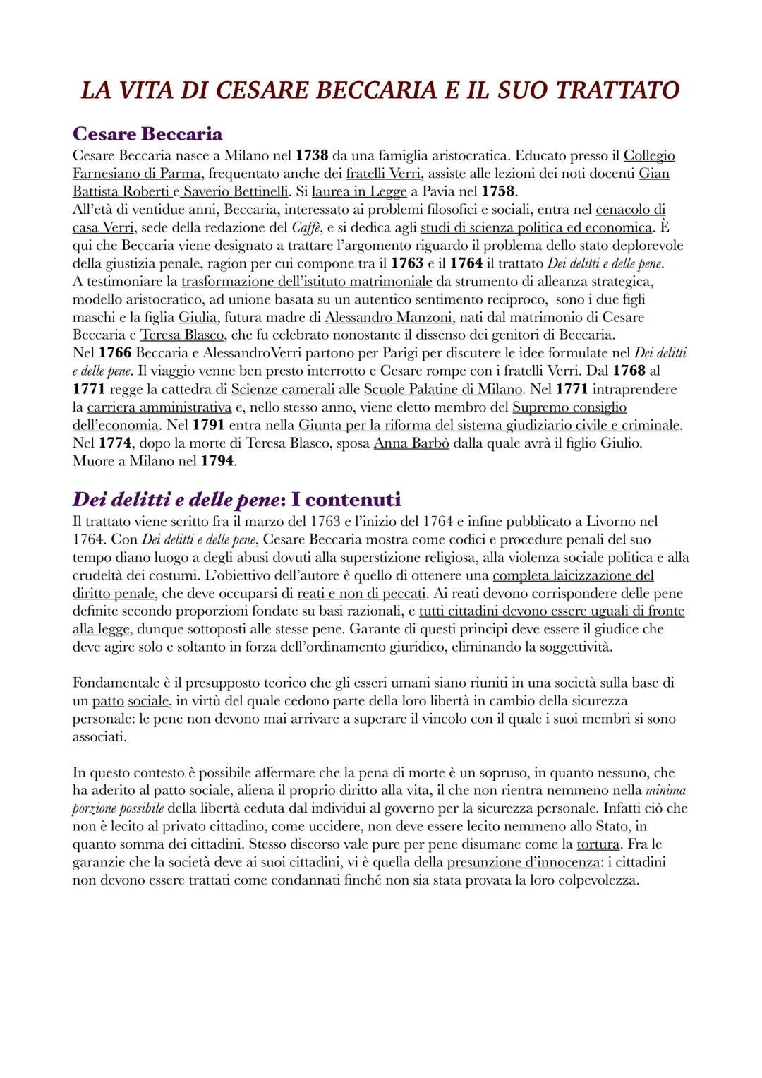 Cesare Beccaria e “Dei delitti e delle pene”