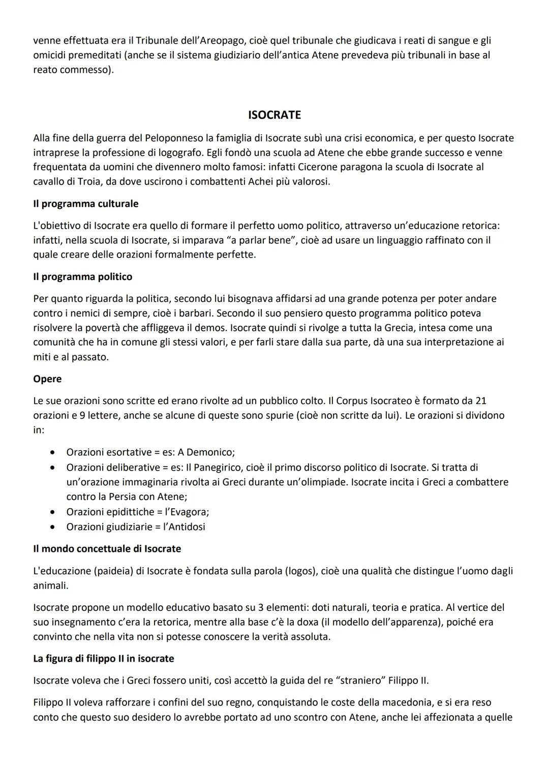 L'ORATORIA
L'oratoria è l'arte del saper parlare. Un buon oratore infatti era in grado di convincere l'uditore con le sue
parole. Fra i migl