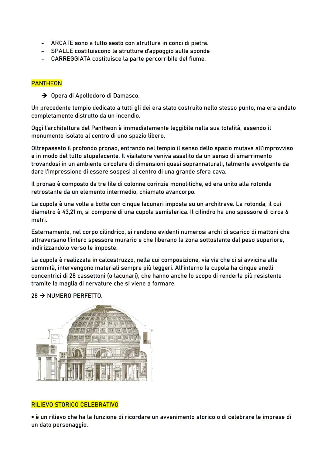 ARCHI, VOLTE E CUPOLE
Architettura greca → sistema architravato: un architrave e due sostegni sistema trilitico.
Architettura romana sistema