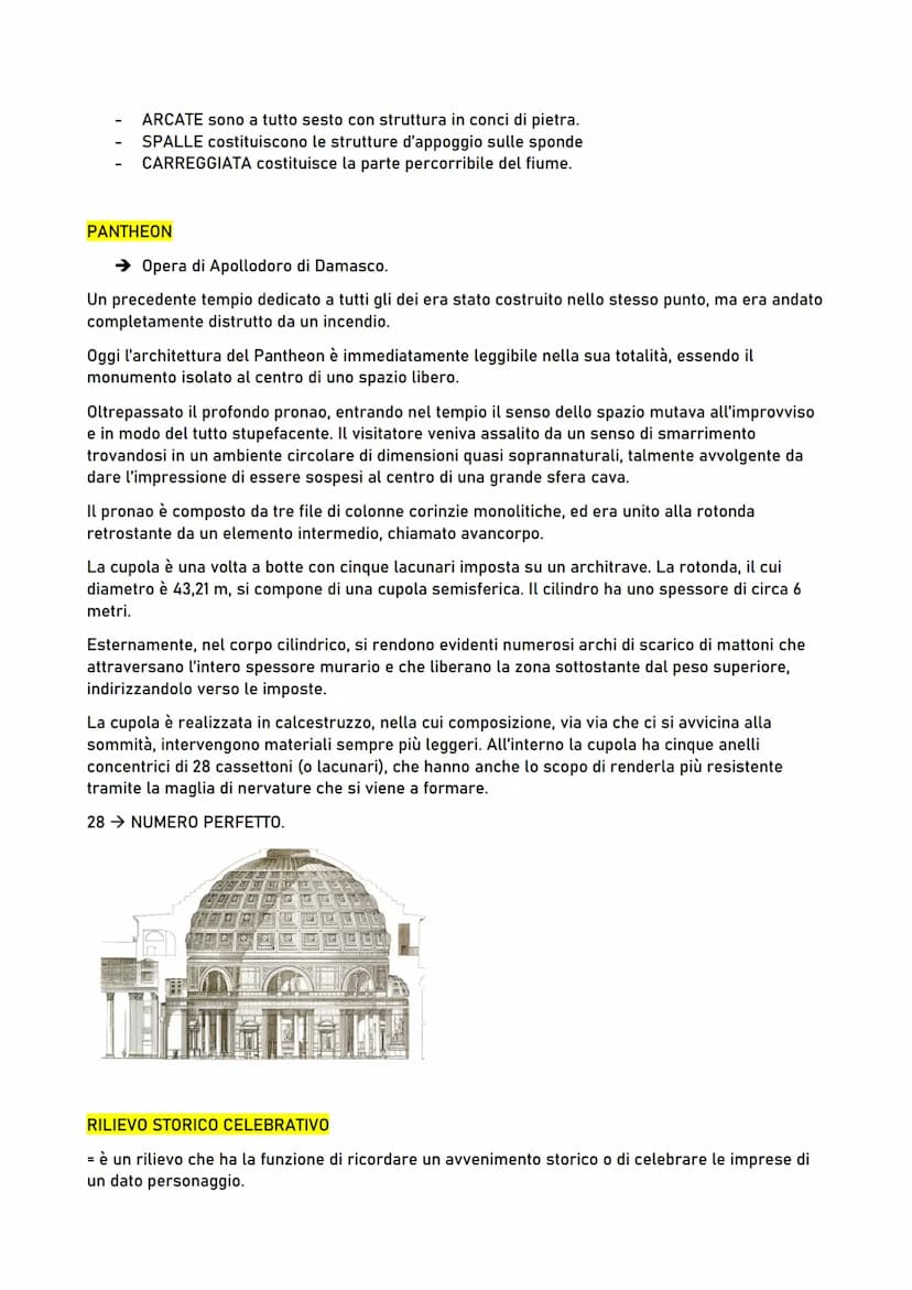 ARCHI, VOLTE E CUPOLE
Architettura greca → sistema architravato: un architrave e due sostegni sistema trilitico.
Architettura romana sistema
