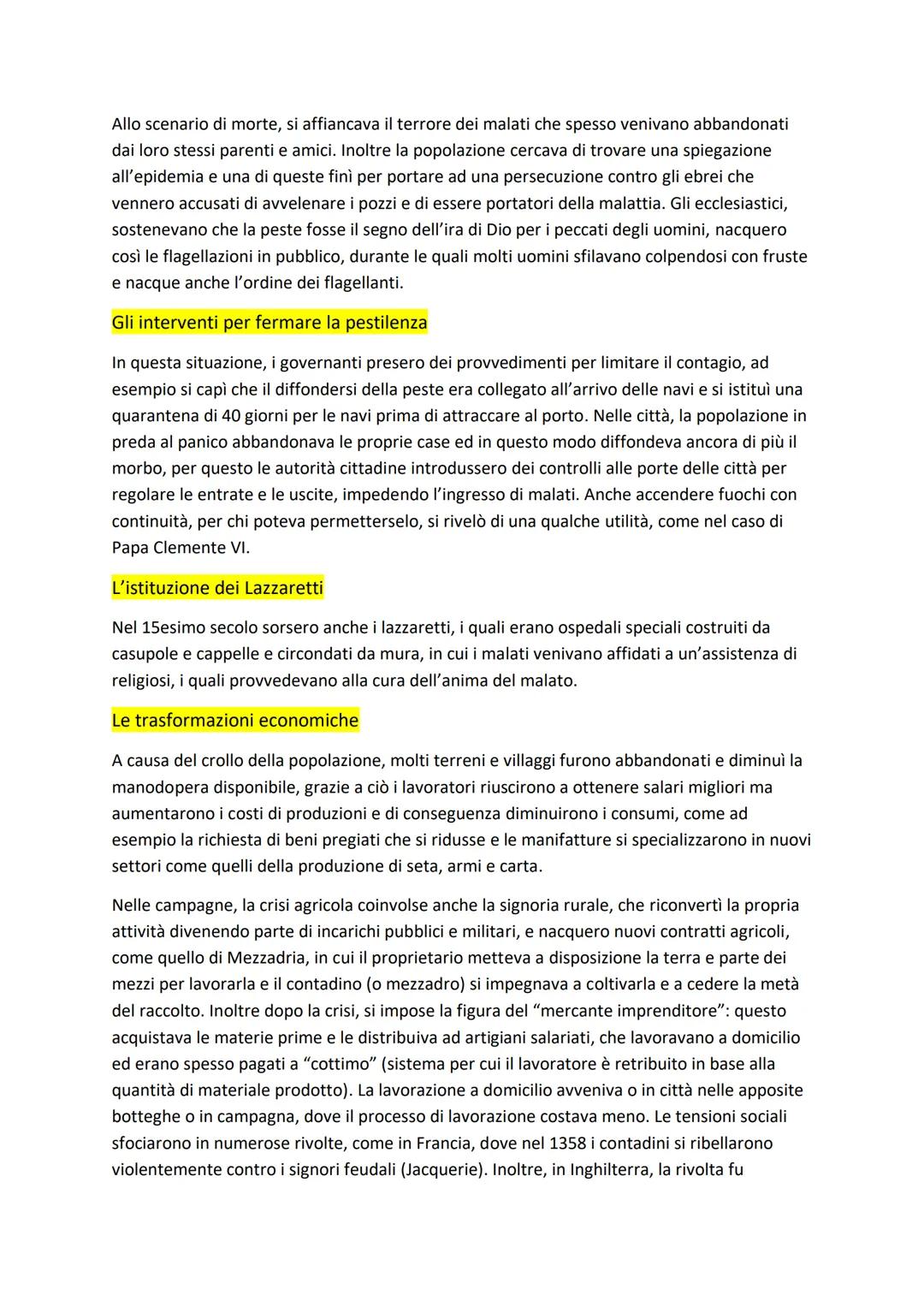 # II Trecento tra crisi e innovazioni

Verso la fine del 13esimo secolo, l'espansione economica iniziò a frenare ed ebbe inizio una
fase di 