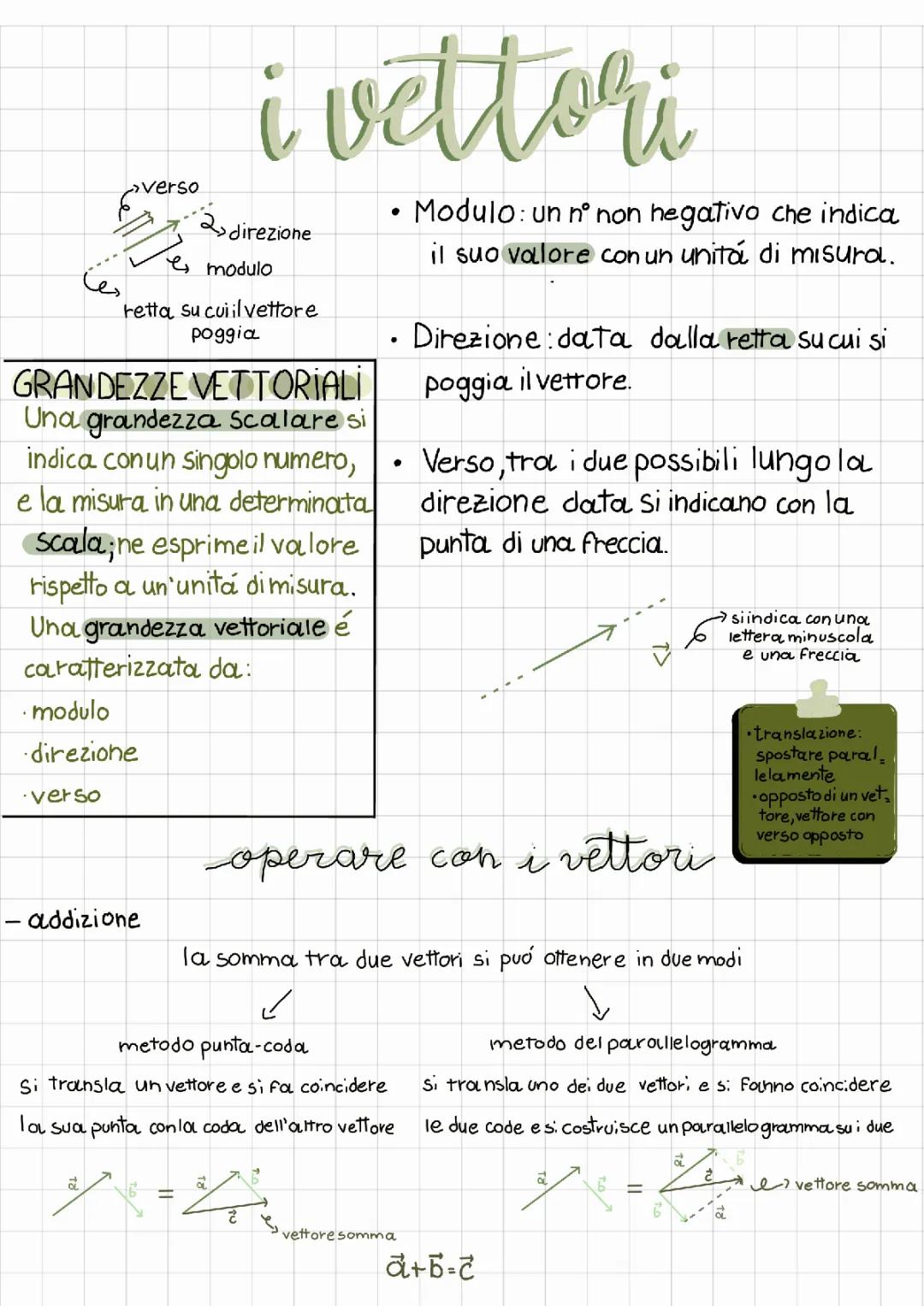 Somma Vettoriale e Metodi con Esempi e Formule