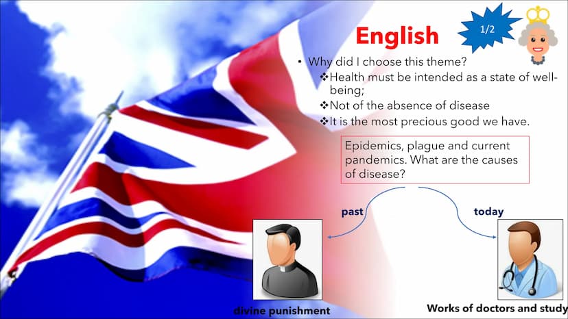 LA MIA
PASSIONE
PER LA
MEDICINA
LE MALATTIE E
IL DIRITTO ALLA
SALUTE
(Nome) (classe) English
• Why did I choose this theme?
Health must be i