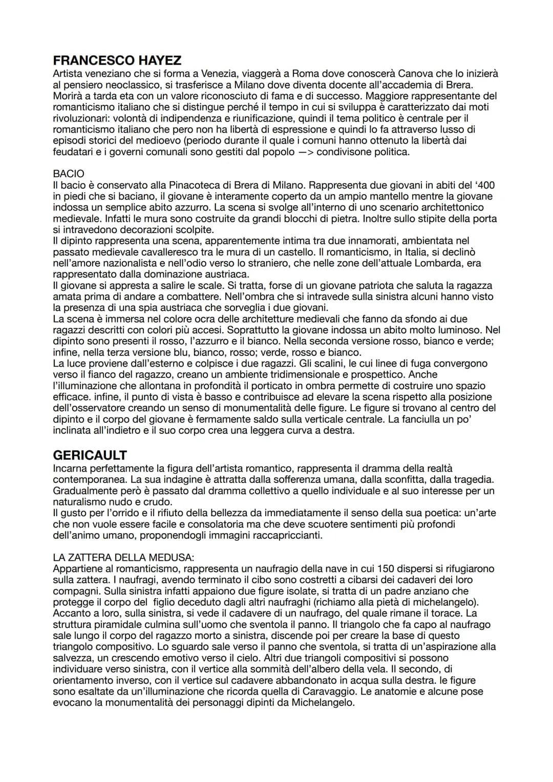 ROMANTICISMO
Si configura come un complesso movimento politico, filosofico, artistico e letterario diffusosi in
Europa tra la fine del '700 