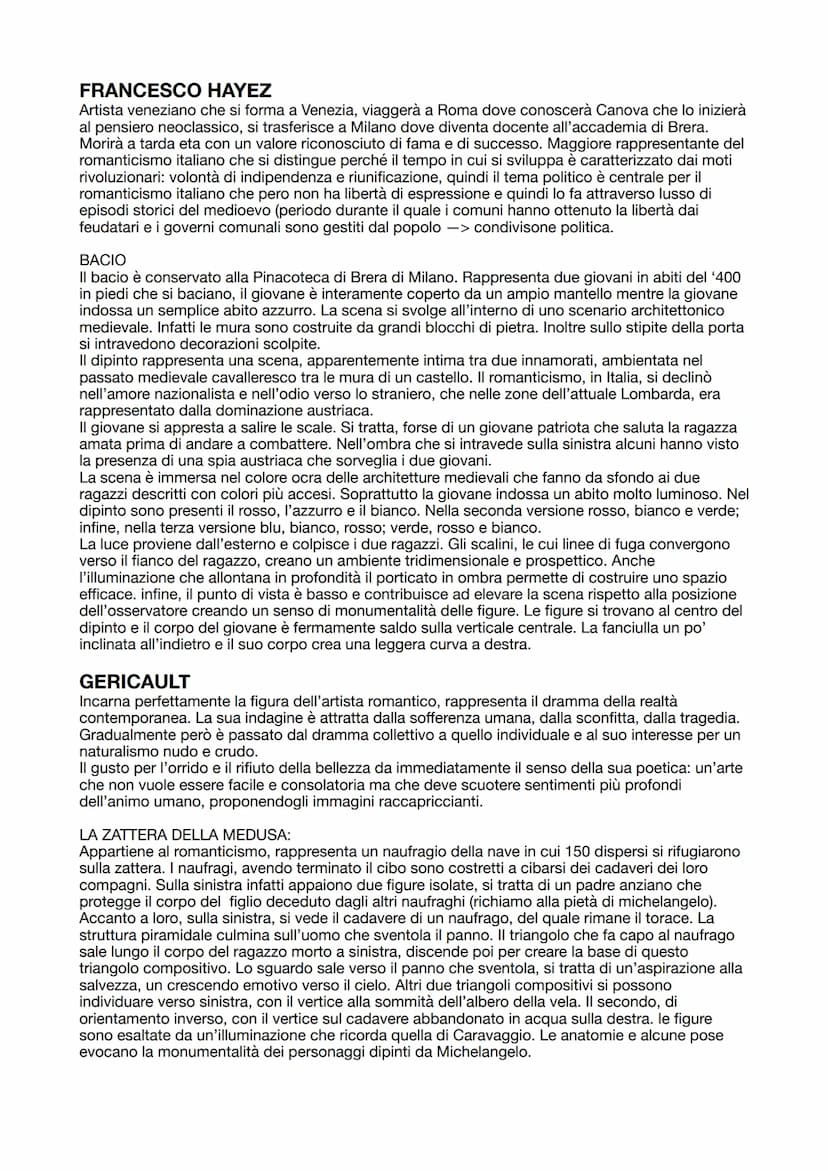 ROMANTICISMO
Si configura come un complesso movimento politico, filosofico, artistico e letterario diffusosi in
Europa tra la fine del '700 