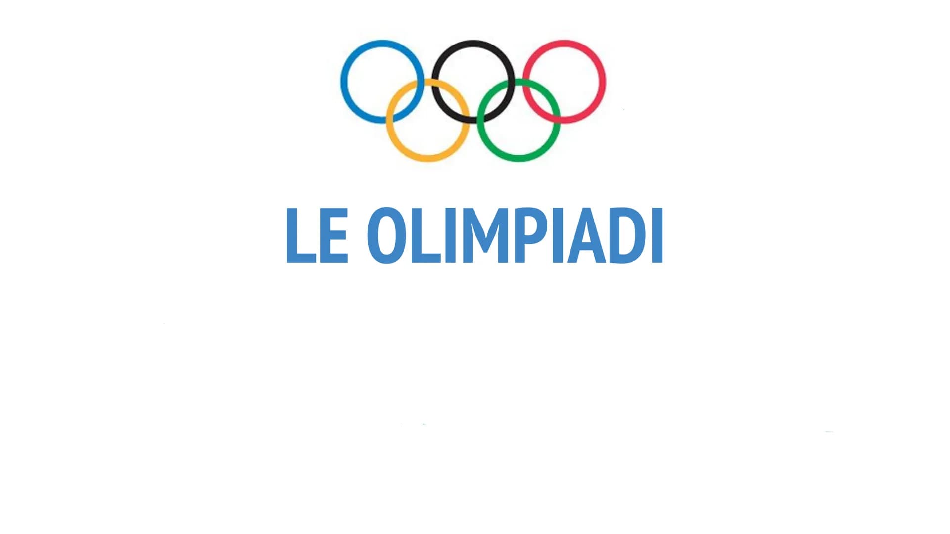 Qa
LE OLIMPIADI Olimpiadi antiche
I primi giochi olimpici si svolsero nel 776 a.C. ad Olimpia, in Grecia. Nelle prime edizioni l'unica
gara 