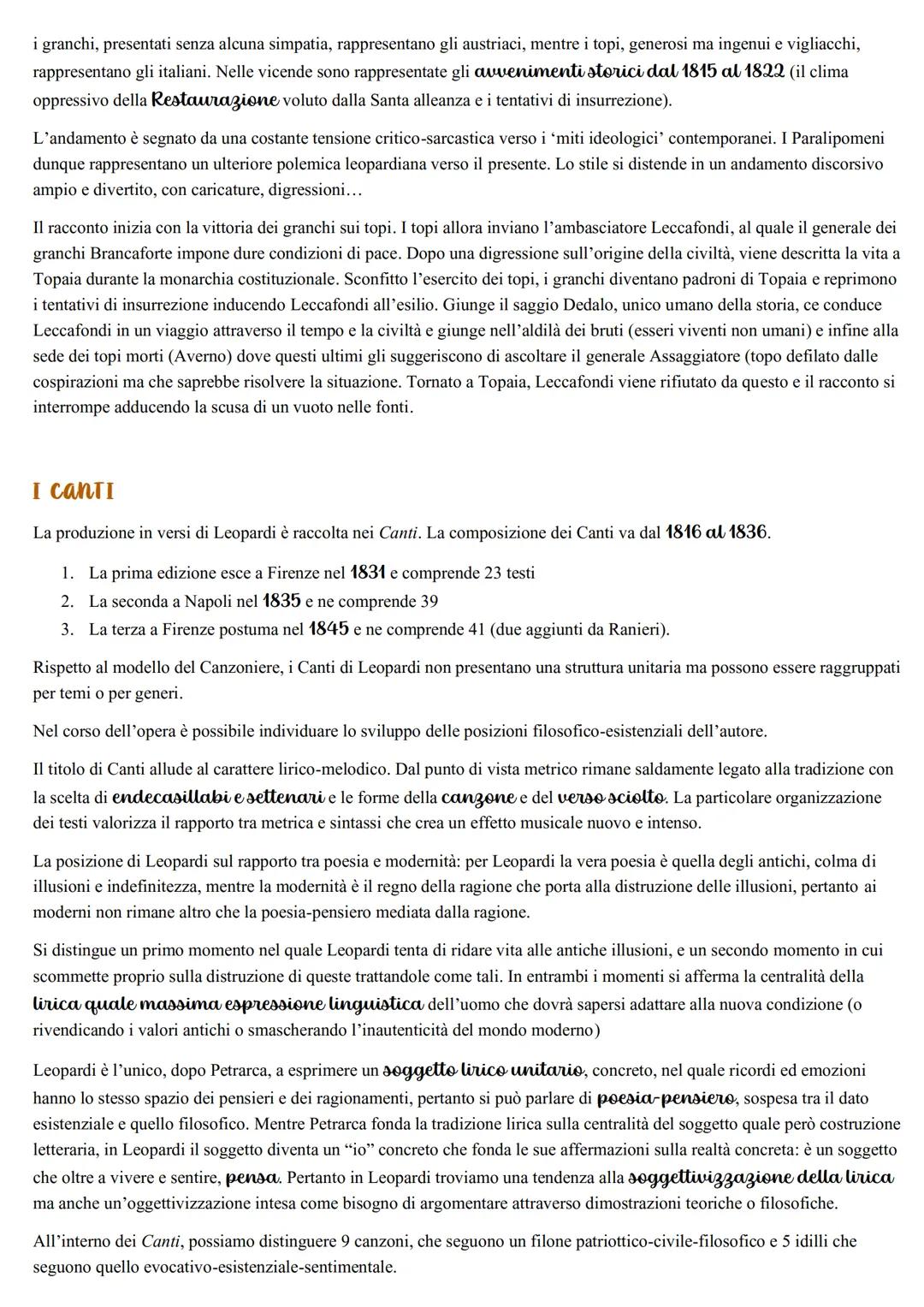 Hacomo LEOPARDI
INTRODUZIONE
Giacomo Leopardi nasce all'inizio dell'800, quando in Italia e in Europa c'è il Romanticismo. Il rapporto di Le
