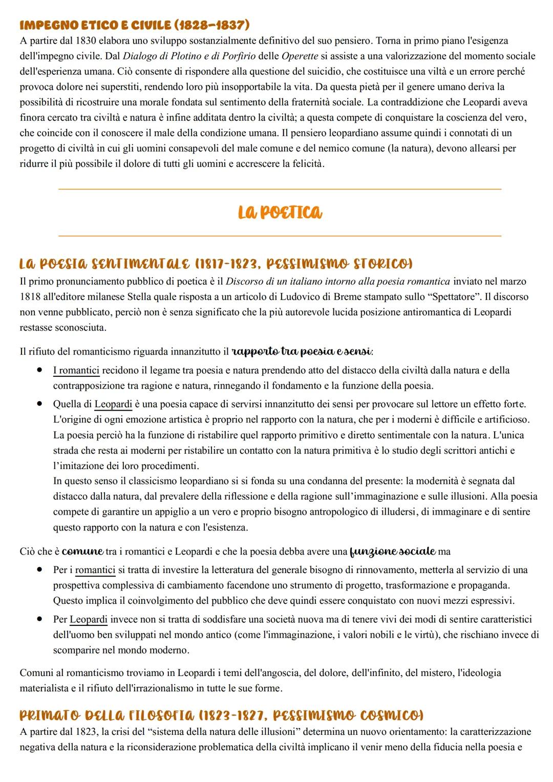 Hacomo LEOPARDI
INTRODUZIONE
Giacomo Leopardi nasce all'inizio dell'800, quando in Italia e in Europa c'è il Romanticismo. Il rapporto di Le