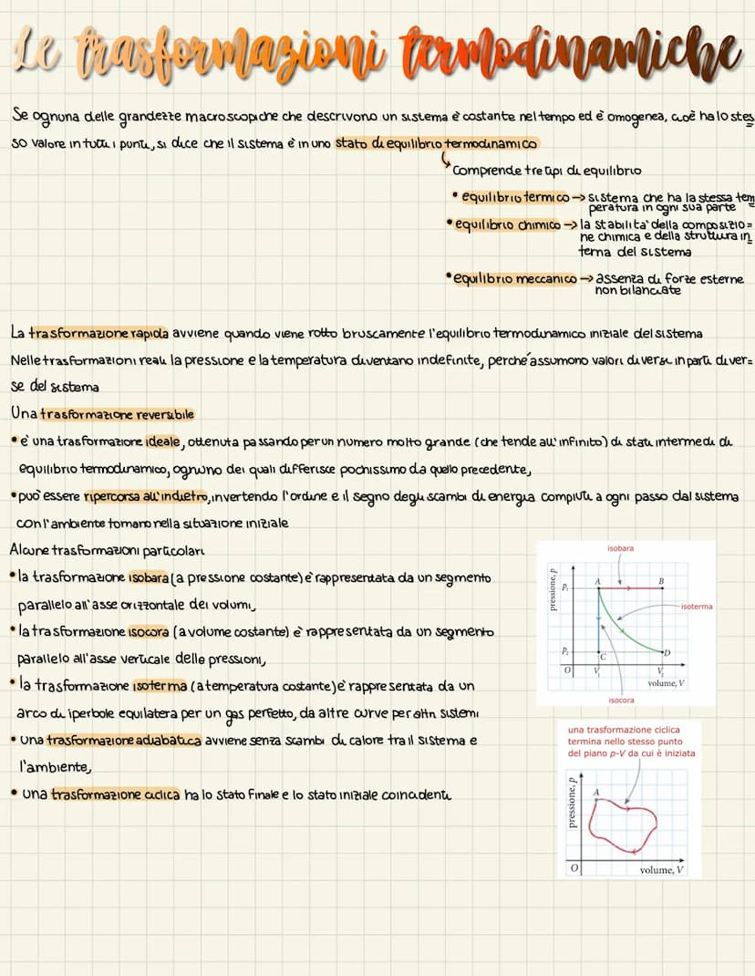Lavoro calore e temperatura
L'energia di un corpo aumenta sta attraverso un lavoro sia con uno scambio di calore
Si ha un passaggio di calor