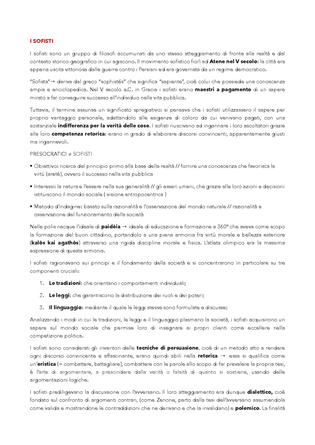 Sofisti, Protagora e Gorgia