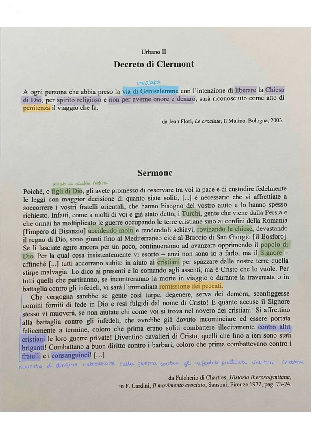 LE CROCIATE
17 Oggi il TERMINE "CROCIATA" si usa :
1
Per riferirsi a un avvenimento storico del passato
Per indicare una battaglia condotta 