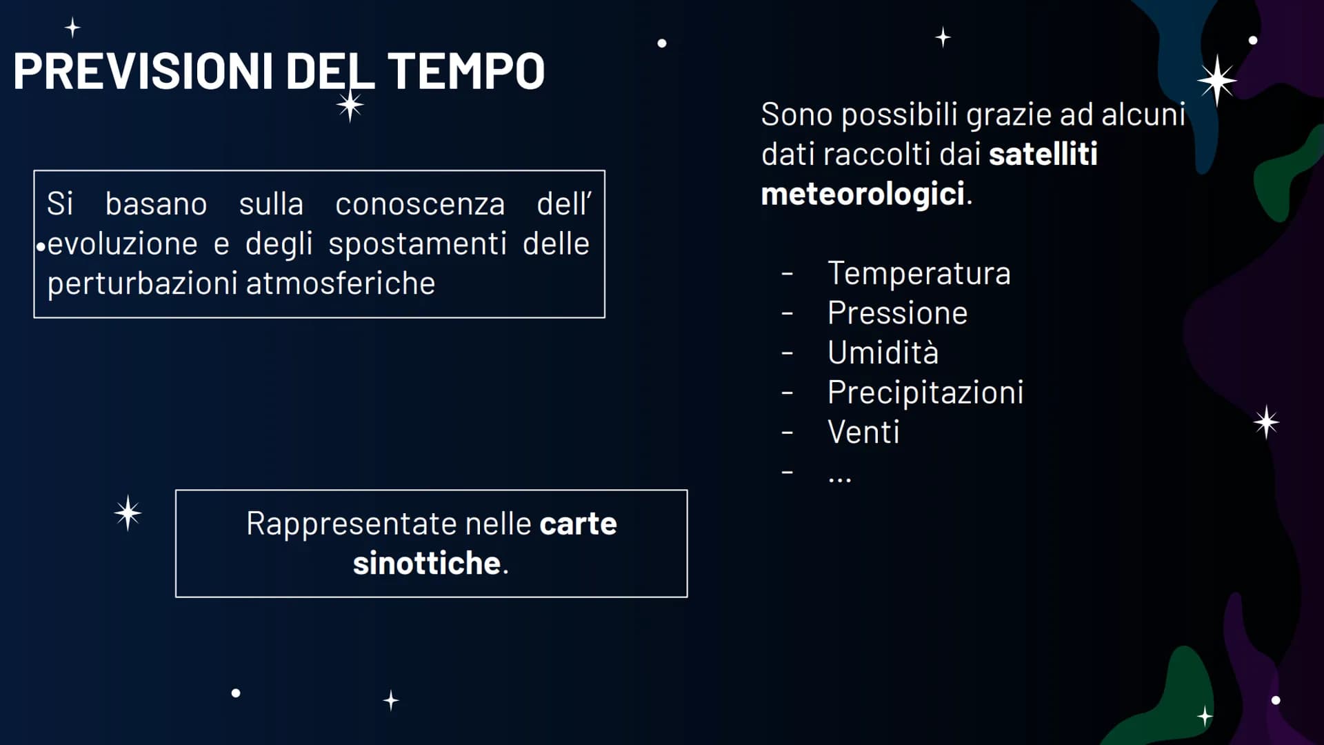 L'
ATMOSFERA Parleremo di:
1. Atmosfera
2. Previsioni del tempo
3. Perturbazioni atmosferiche
4. Vento
5. Nuvole
6. Pressione atmosferica
7.