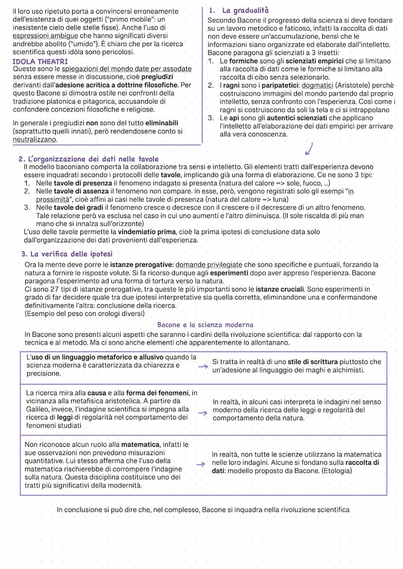 FRANCESCO BACONE
IL SUO PENSIERO
Intende realizzare una rifondazione radicale dell'intero
sapere, in che modo?
Dobbiamo ricordare che egli i