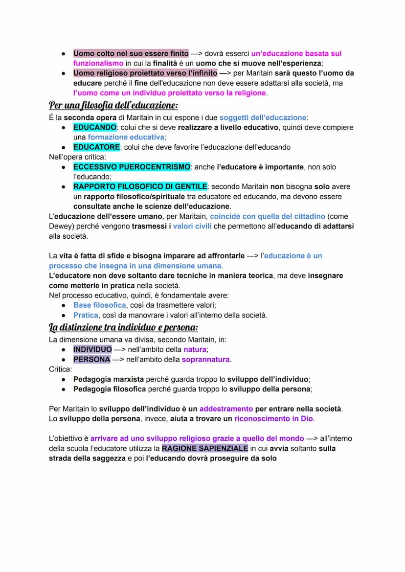 GIOVANNI GENTILE:
L'antipositivismo:
Si crearono delle reazioni antipositivistiche nei confronti dell'educazione attivista e
puerocentrica (