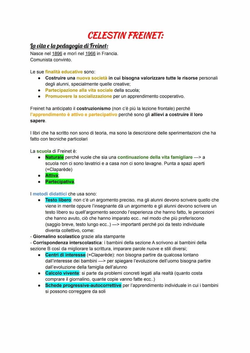 GIOVANNI GENTILE:
L'antipositivismo:
Si crearono delle reazioni antipositivistiche nei confronti dell'educazione attivista e
puerocentrica (