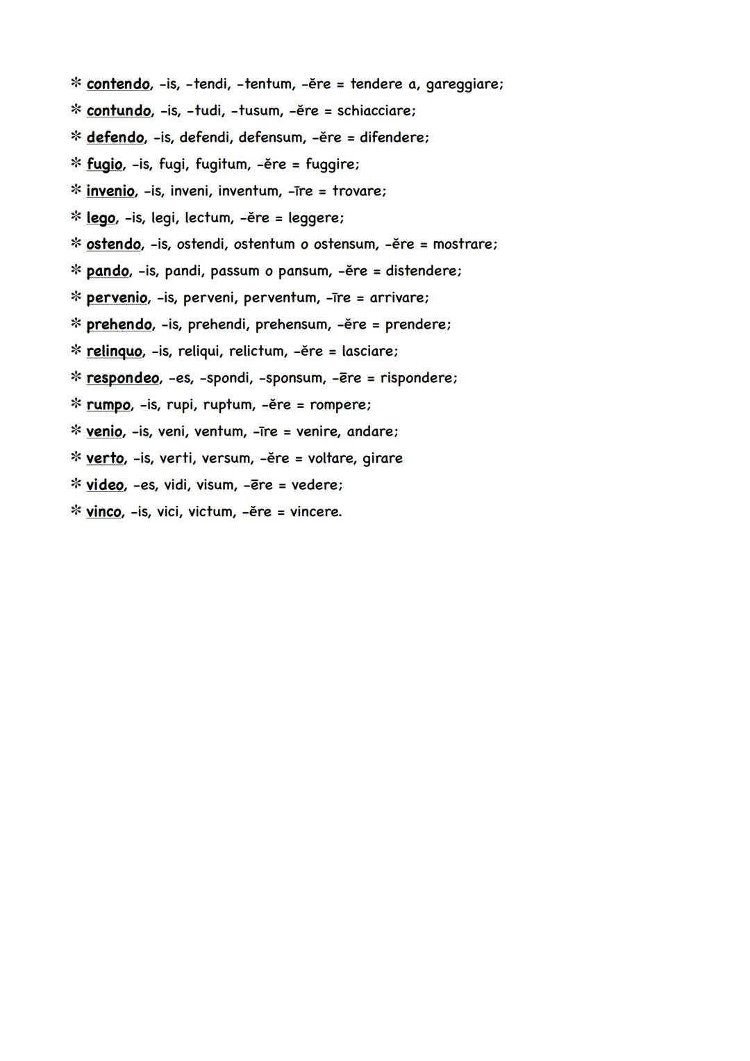 Paradigmi
1a coniugazione
aestimo, -as, -avi, -atum, -āre = stimare, ritenere
accuso, -as, -avi, -atum, -āre = accusare
amo, -as, -avi, -atu