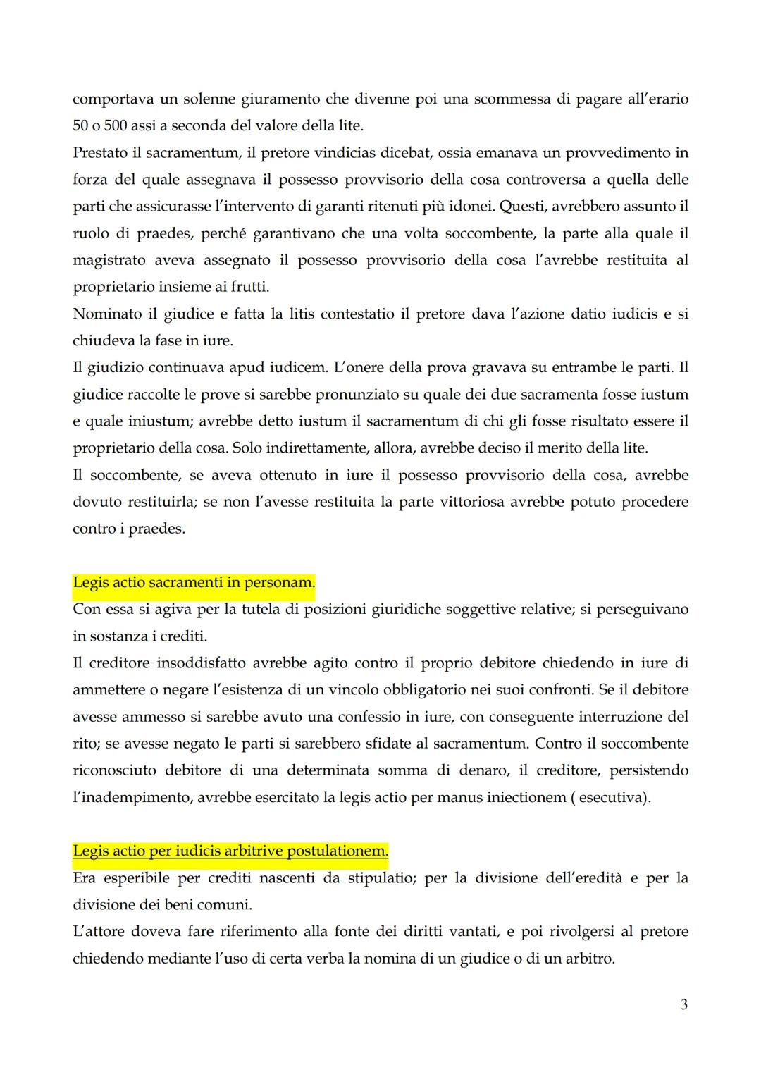 # IL PROCESSO.

Per il diritto romano il rapporto tra il diritto sostanziale e il processo era diverso; le norme
processuali erano, infatti,