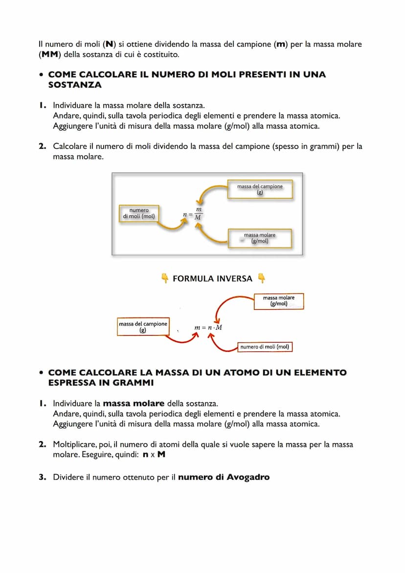 LA MOLE
Non esiste nessuna bilancia capace di misurare masse così piccole come le masse
atomiche. Con una bilancia dal laboratorio quindi no