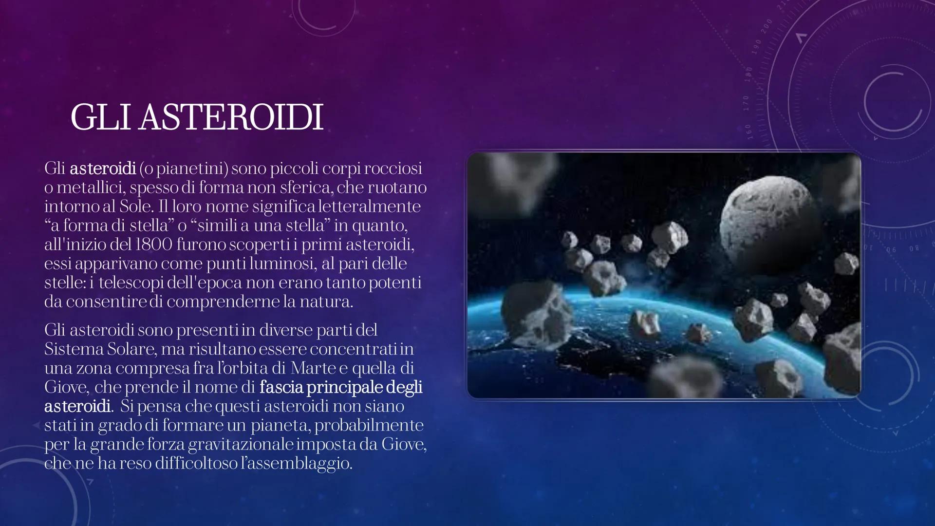 260
250
Twit
опч
07
170
180
14||||||
190 200 210
METEORITI
ASTEROIDI
COMETE 981 OLT 091
190 200
Oht
21
OST
OZT
una meteora, un asteroide, ma