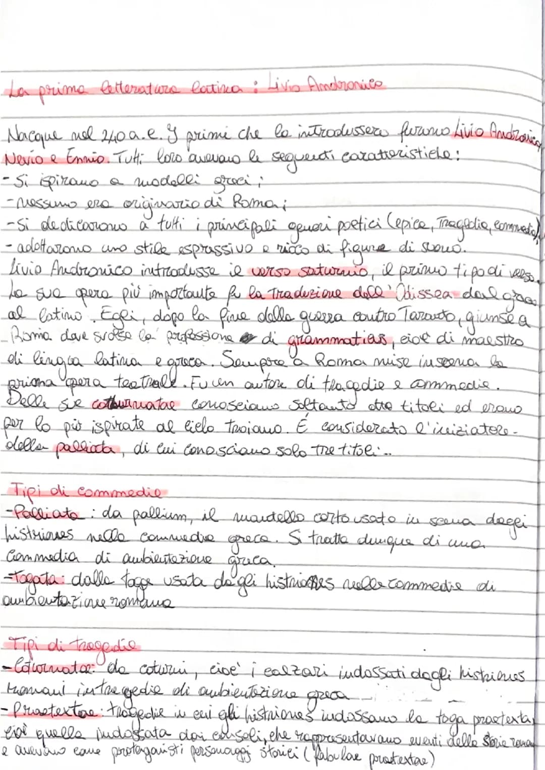 La prima letteratura latina: Livio Andronico
Nacque nel 240a.e. I primi che la introdussere furno Livio Androica
Nevio e Ennio. Tutti loro a