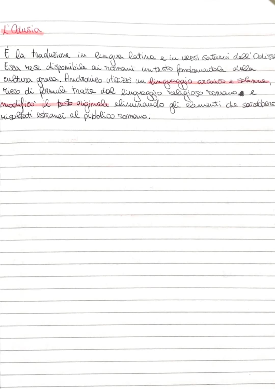 La prima letteratura latina: Livio Andronico
Nacque nel 240a.e. I primi che la introdussere furno Livio Androica
Nevio e Ennio. Tutti loro a