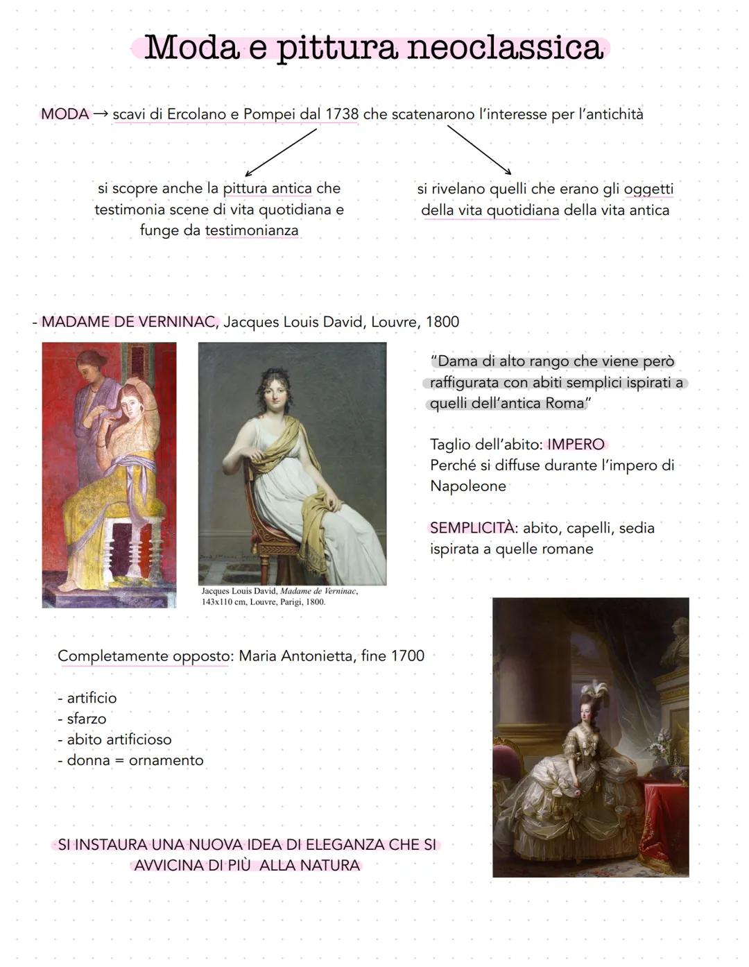Il Neoclassicismo
fine 1700 - inizio 1800
Riguarda tutte le arti e il pensiero, la cultura
Legame con l'Illuminismo
- Domina la seconda part