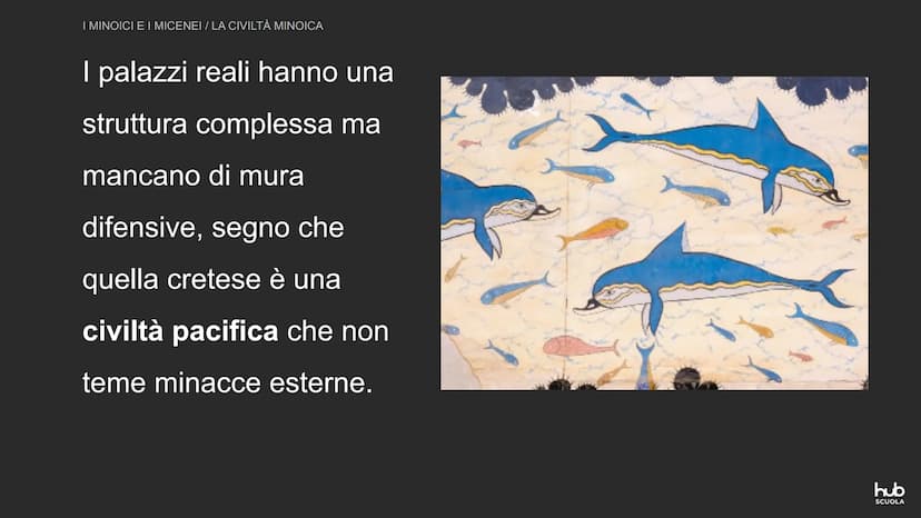 I minoici e i micenei
hub
SCUOLA I MINOICI E I MICENEI
LA CIVILTÀ MINOICA
A partire dal III millennio a.C. nelle isole del Mar Egeo si
svilu