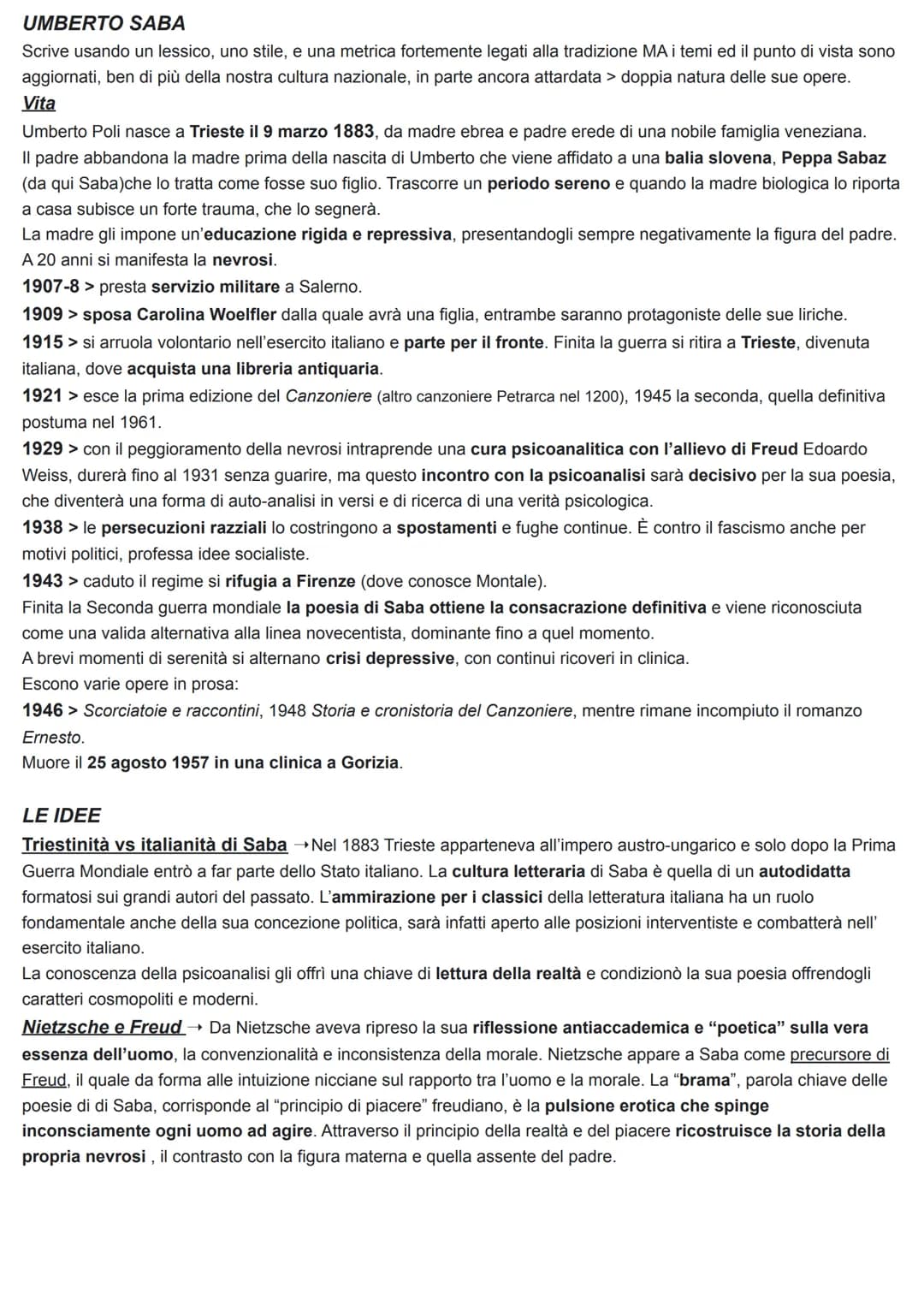 UMBERTO SABA
Scrive usando un lessico, uno stile, e una metrica fortemente legati alla tradizione MA i temi ed il punto di vista sono
aggior