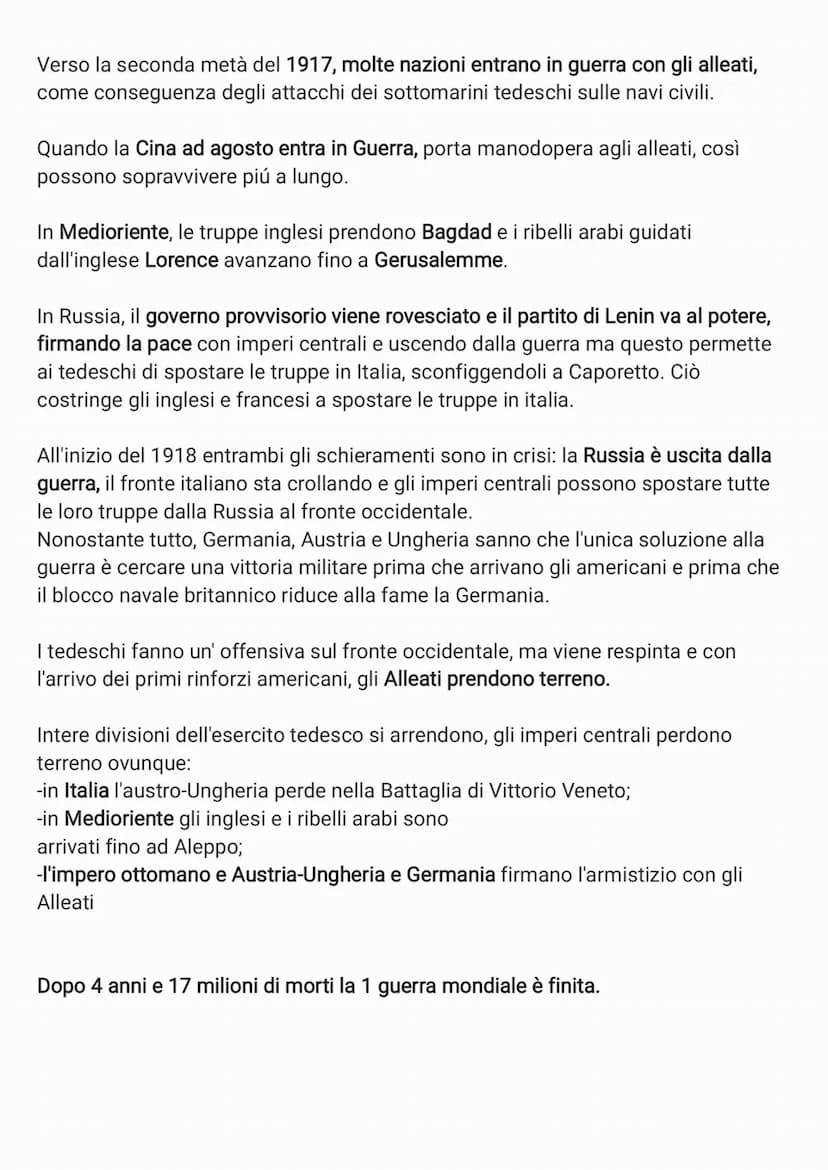 1 GUERRA MONDIALE:
28 giugno 1914:
Europa è divisa in:
Triplice Intesa: Francia, Regno Unito, Russia
Triplica Alleanza: Germania, austrounga