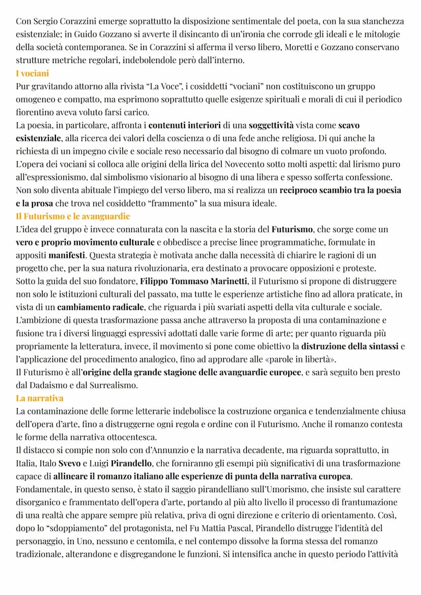 Italiano
Il primo Novecento
LA SITUAZIONE STORICA E SOCIALE IN ITALIA
Nei primi anni del Novecento il Nord dell'Italia si avvia ad un lento 