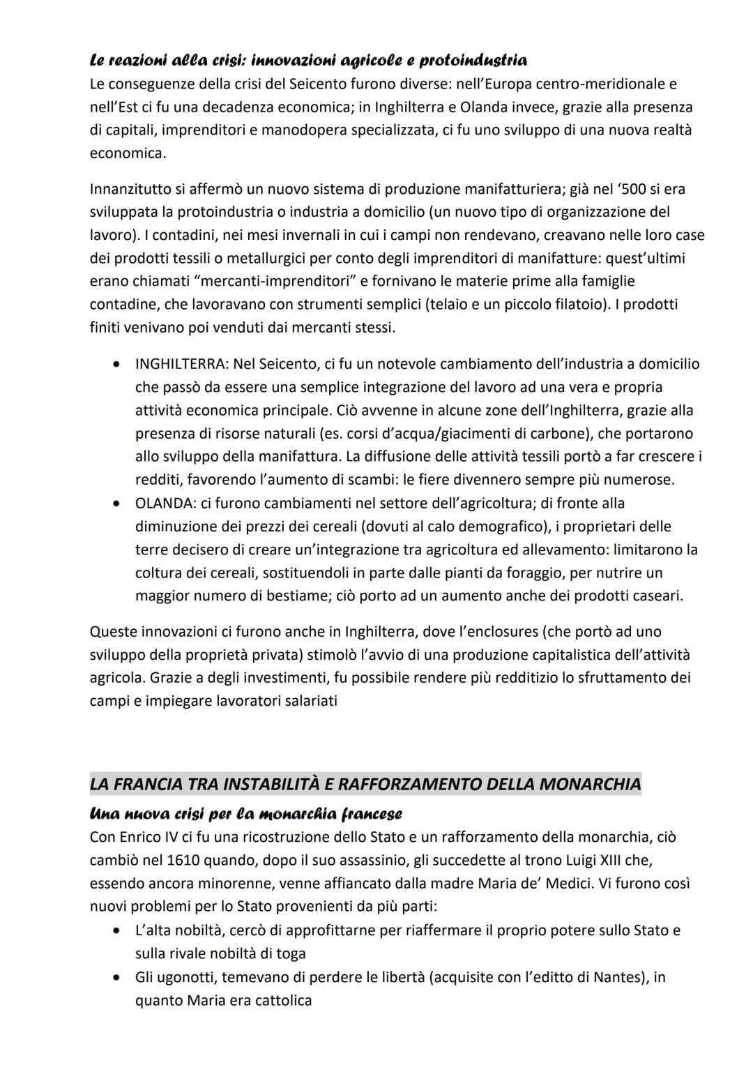 La crisi del Seicento e la Guerra dei 30 anni
CAUSE E CONSEGUENZE DELLA CRISI ECONOMICA
I meccanismi alla base della crisi
Nel XVII secolo, 