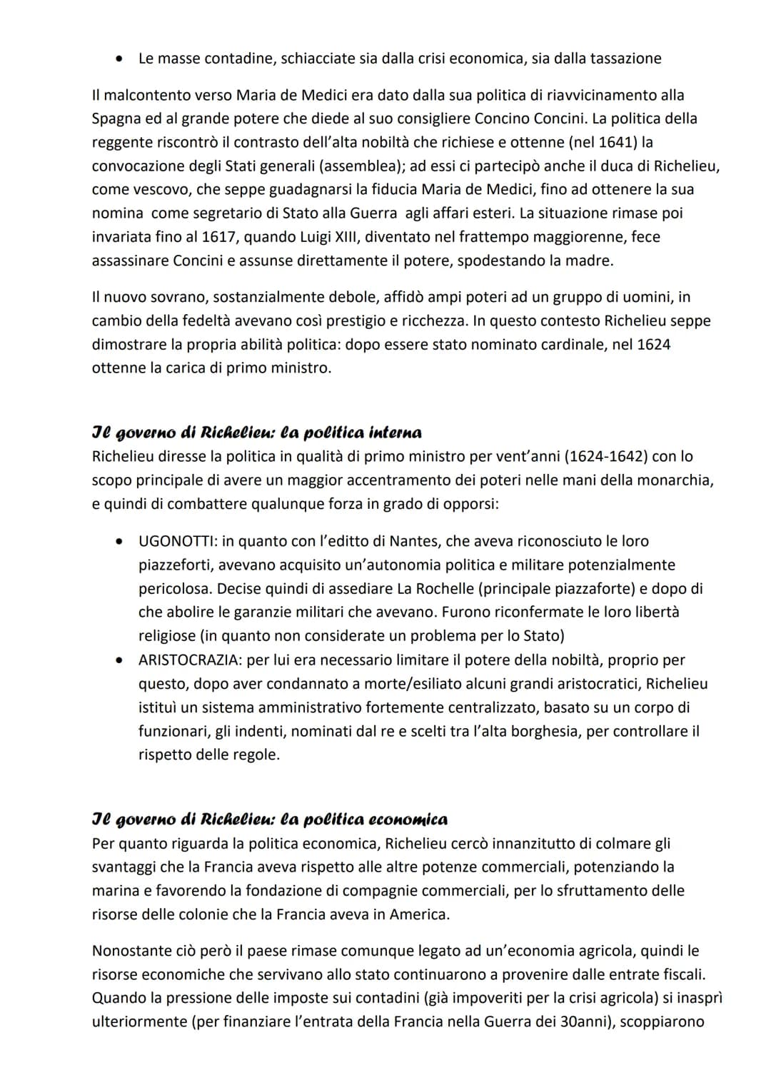 La crisi del Seicento e la Guerra dei 30 anni
CAUSE E CONSEGUENZE DELLA CRISI ECONOMICA
I meccanismi alla base della crisi
Nel XVII secolo, 