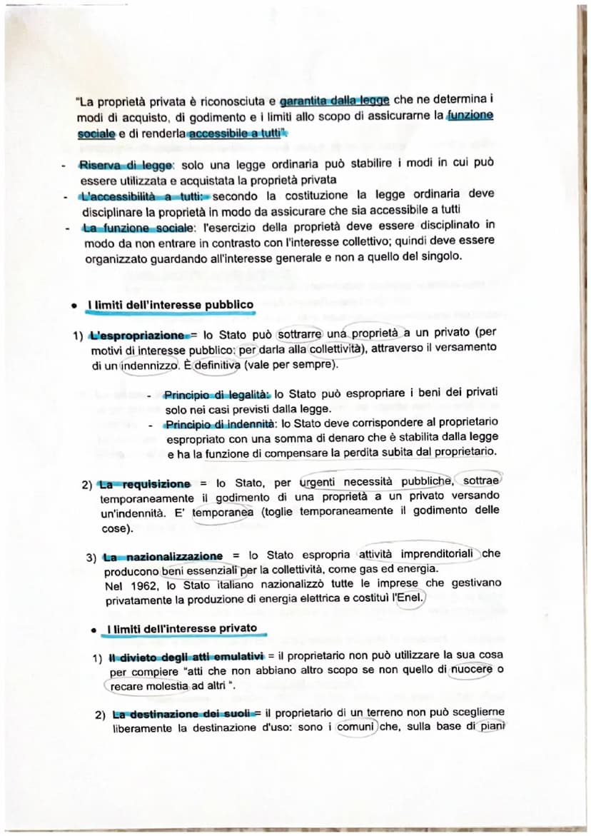 Pag 44-66
I diritti reali: la proprietà e il possesso
I DIRITTI REALI (da "res = cosa / studio della cosa) = attribuiscono al soggetto un
po