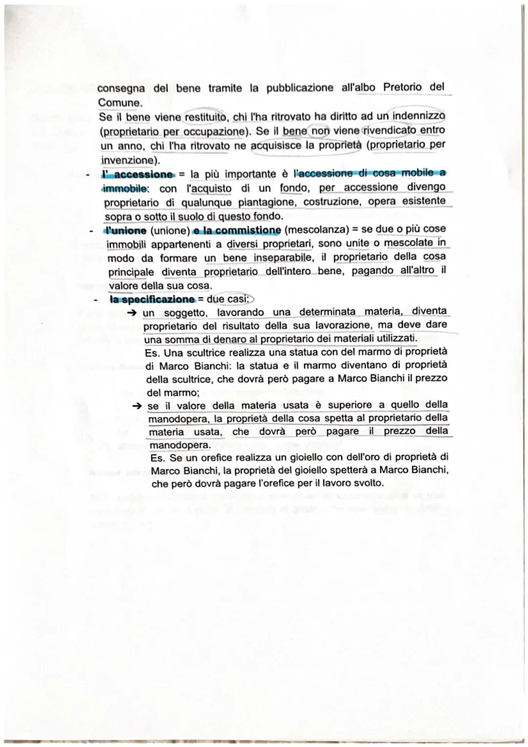 Pag 44-66
I diritti reali: la proprietà e il possesso
I DIRITTI REALI (da "res = cosa / studio della cosa) = attribuiscono al soggetto un
po
