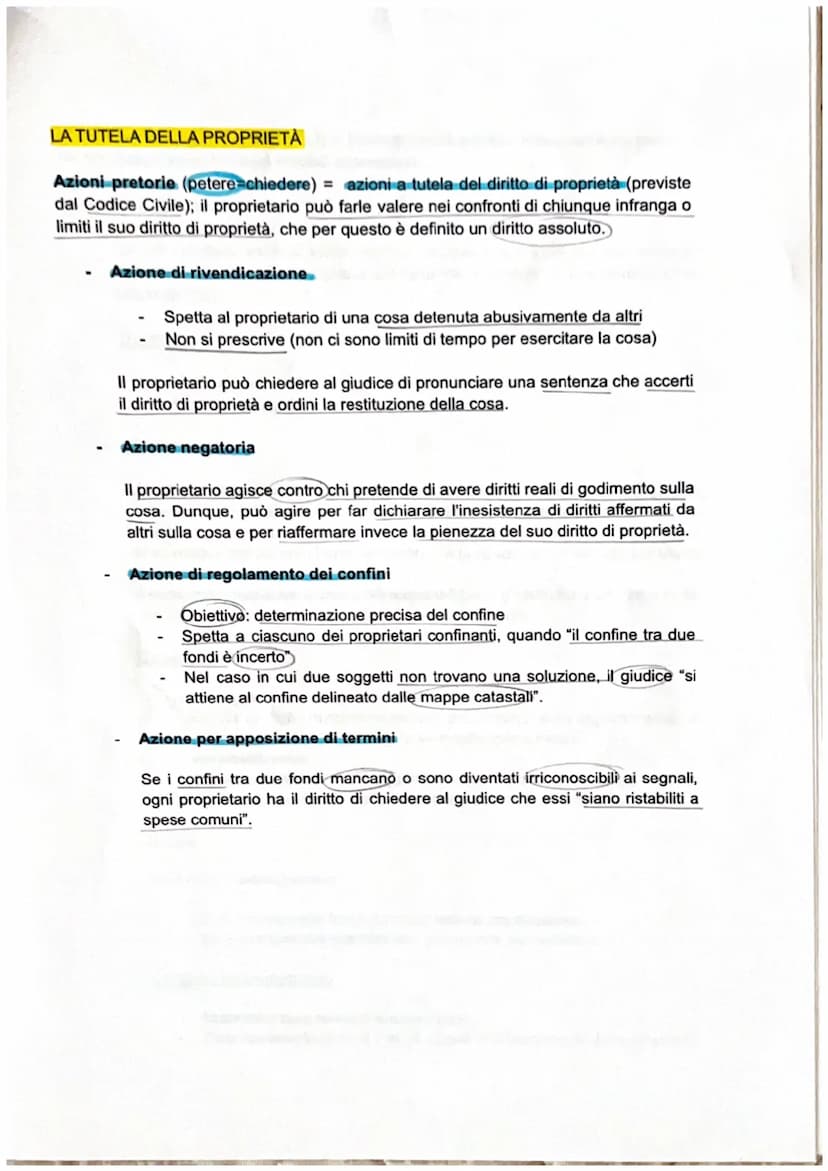 Pag 44-66
I diritti reali: la proprietà e il possesso
I DIRITTI REALI (da "res = cosa / studio della cosa) = attribuiscono al soggetto un
po