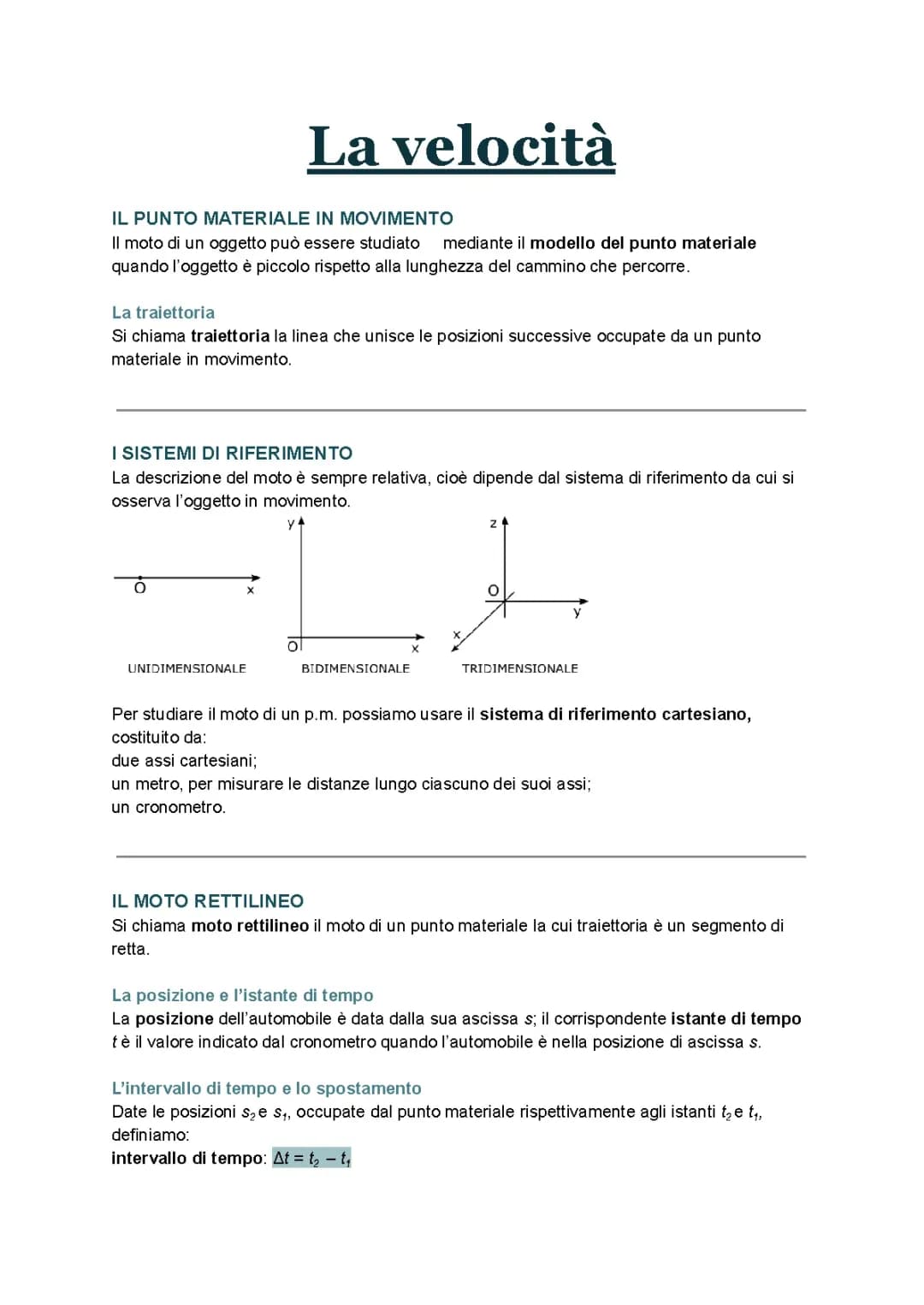 La velocità
