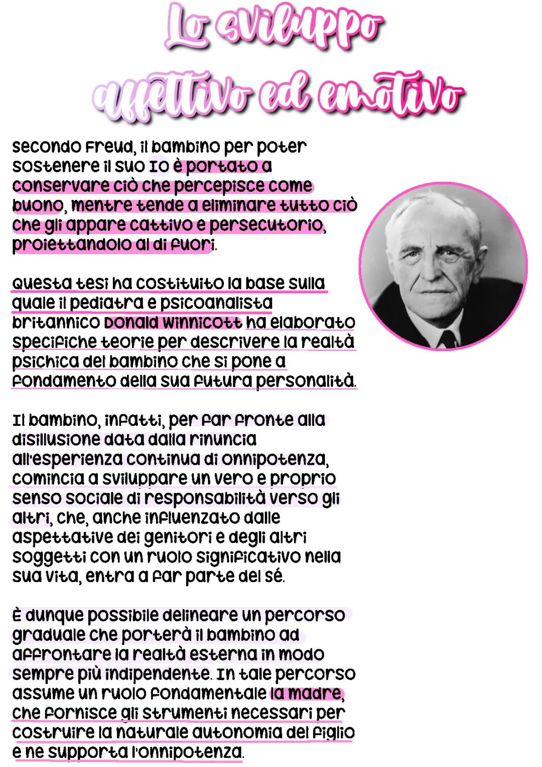 Lo sviluppo emotivo: teoria e pratica secondo Winnicott