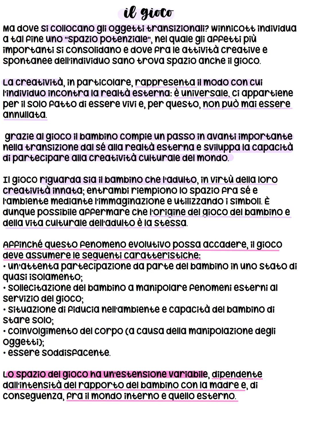 Lo sviluppo
affettivo ed en stivo
secondo Freud, il bambino per poter
sostenere il suo IO è portato a
conservare ciò che percepisce come
buo