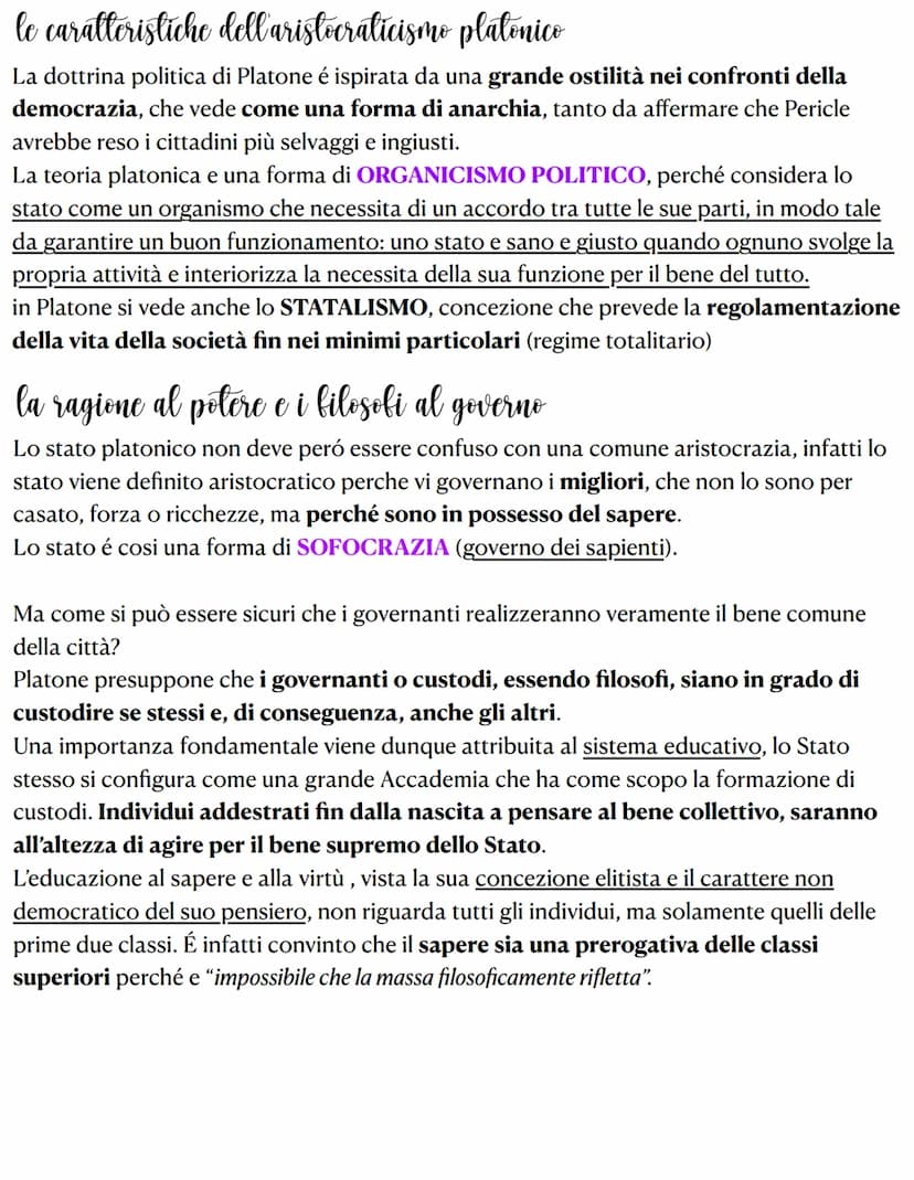 lo Stato ideale
Nella Repubblica, Platone descrive lo Stato ideale, una immaginaria comunità perfetta
nella quale ogni individuo può trovare