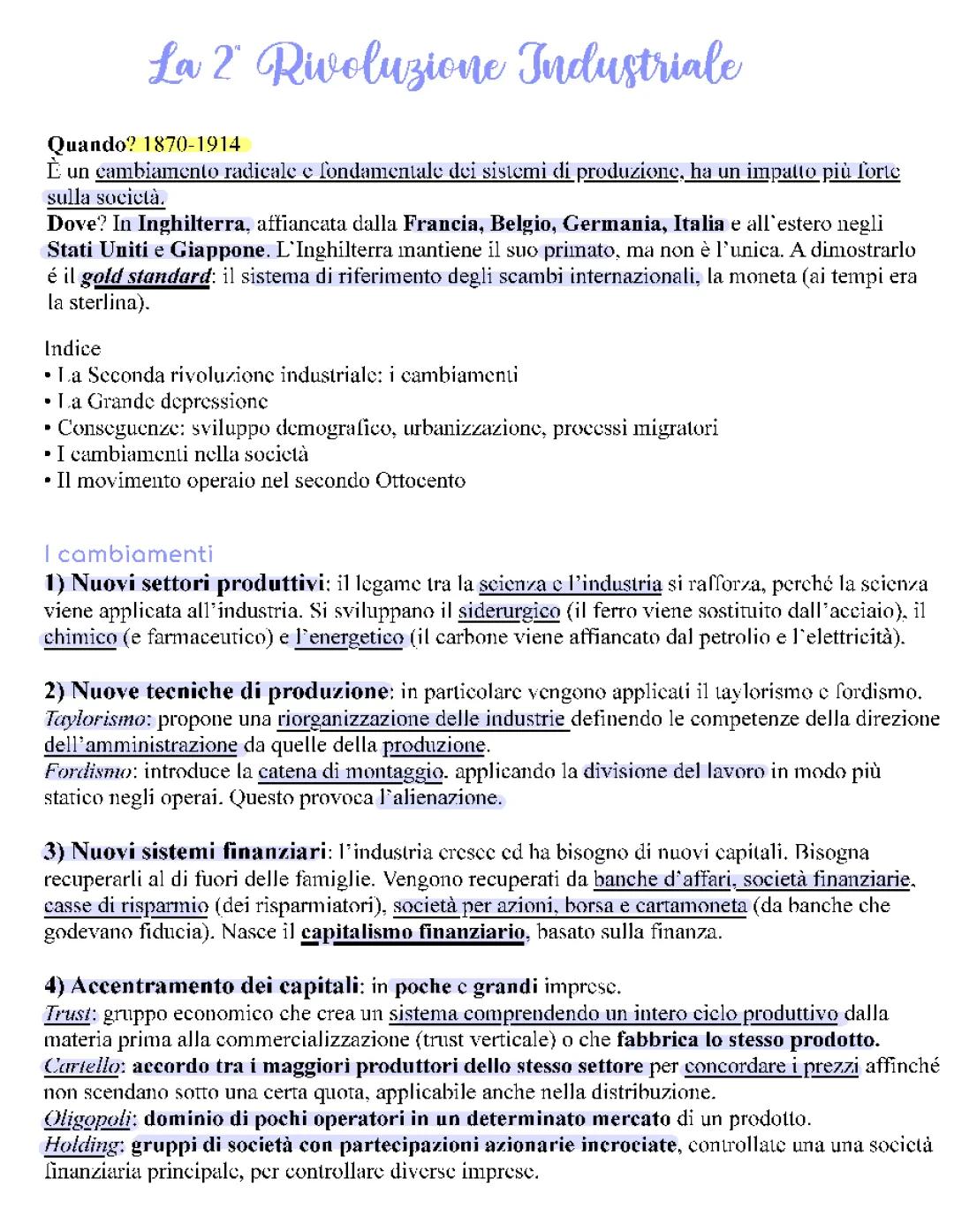 La seconda rivoluzione industriale